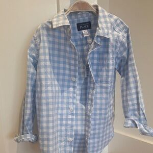 The Children's Place Blue and White Checkered Button Down Shirt